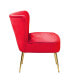 25" Wide Upholstered Tufted Velvet Accent Chair With Metal Leg