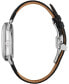ფოტო #2 პროდუქტის LIMITED EDITION Men's Swiss Automatic Joseph Bulova Black Leather Strap Watch 38.5mm
