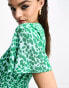 Whistles leopard shirred jumpsuit in green