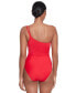 Фото #2 товара Women's Double-Strap One-Shoulder Swimsuit