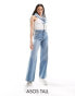 ASOS DESIGN Tall dad jeans in mid blue Голубой, W32 L38 - фото #1