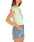 ფოტო #4 პროდუქტის Juniors' Night Surfing Cropped T-Shirt