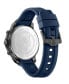 Men's Chronograph Date Quartz Plein Gain Blue Silicone Strap Watch 43mm