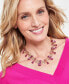 ფოტო #3 პროდუქტის Gold-Tone Color Crystal & Stone Statement Necklace, 17" + 3" extender, Created for Macy's