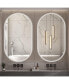 Фото #2 товара Светодиодное зеркало для ванной комнаты с функцией анти-тумана Simplie Fun 36x24 дюйма со встроенными светами, диммером и сенсорным управлением