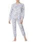 ფოტო #1 პროდუქტის Women's 2-Pc. Brushed French Terry Jogger Pajamas Set