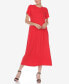 Фото #1 товара Women's Short Sleeve Asymmetrical Waist Maxi Dress