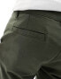 ASOS DESIGN 2 pack skinny chino shorts in khaki and stone save Зеленый, W36 - фото #5