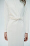 Фото #7 товара Платье миди из крепа с узлом ZARA