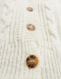 Фото #6 товара Reclaimed Vintage button up knit cable cardigan in cream