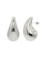 ფოტო #1 პროდუქტის Silver Tarnish Resistant Teardrop Sculptural Stud Earrings