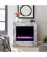 Ileana Faux Marble Color Changing Electric Fireplace