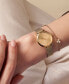 ფოტო #4 პროდუქტის Women's Ultra Slim Bee Gold-Tone Steel Watch 28mm