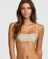 RVCA 282896 Women Bralette Bikini Tops - Stripe Out Bralette (Creme, Size Large)