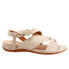 Фото #1 товара Softwalk Tieli S2109-108 Womens Beige Extra Wide Leather Strap Sandals Shoes 7