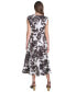 ფოტო #2 პროდუქტის Women's Printed A-Line Midi Dress