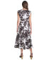 Women's Printed A-Line Midi Dress