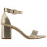 Фото #1 товара CL by Laundry Jody Metallic Wedding Ankle Strap Womens Gold Dress Sandals JODY-