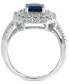 ფოტო #6 პროდუქტის EFFY® Sapphire (1-1/2 ct. t.w) and Diamond (1/2 ct. t.w) Ring in 14K White Gold (Also Available In Tanzanite)
