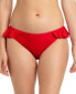 Фото #1 товара California Waves 259793 Women Juniors' Ruffled Hipster Bikini Bottoms Size Large