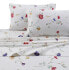 Flannel Floral Garden 170-GSM Cotton Extra Deep Pocket Printed Full Sheet Set