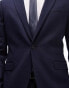 Topman stretch super skinny textured suit jacket in navy