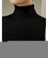 ფოტო #6 პროდუქტის Women's Silk Knitted Turtleneck Sleeveless Top