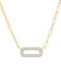 Фото #1 товара Diamond Two-Chain Link 18" Pendant Necklace (3/4 ct. t.w.) in Gold Vermeil, Created for Macy's