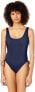 Фото #1 товара Bikini Lab 247671 Womens Lace Up One Piece Swimsuit Midnight/Solid Size Large