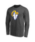 Фото #3 товара Men's Heathered Charcoal Los Angeles Rams Big and Tall Primary Logo Long Sleeve T-shirt