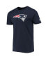 ფოტო #3 პროდუქტის Men's Navy New England Patriots Patch Up Collection Super Bowl XXXVI T-shirt
