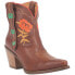 Фото #2 товара Dingo Play Pretty Embroidered Floral Snip Toe Cowboy Booties Womens Size 6 M Cas