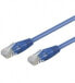 Фото #1 товара Wentronic CAT 5e Patch Cable - U/UTP - blue - 0.25 m - Cat5e - U/UTP (UTP) - RJ-45 - RJ-45