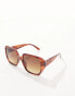 Фото #2 товара Reclaimed Vintage unisex 70s sunglasses in brown