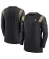 Men's Black New Orleans Saints Sideline Tonal Logo Performance Player Long Sleeve T-shirt