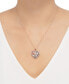 Macy's mother of Pearl (16mm) Rose Cameo 18" Necklace in 18k Rose Gold over Sterling Silver