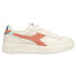 Фото #1 товара Diadora Game Step Premium Tumbled Leather Lace Up Womens Off White, Orange Snea