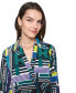 Фото #4 товара Women's Geo-Print Faux-Wrap Top