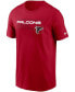 Men's Red Atlanta Falcons Broadcast Essential T-shirt