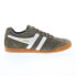 Фото #1 товара Gola Harrier Suede CMA192 Mens Green Suede Lace Up Lifestyle Sneakers Shoes