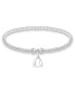 ფოტო #1 პროდუქტის Bead Wish Bone Charm Bracelet in Silver Plate