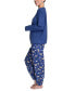 ფოტო #3 პროდუქტის Women's Animal-Print 2-Pc. Lounge & Pajama Set