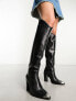 Фото #1 товара Bronx New Americana western knee boots in black leather