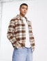 Фото #1 товара Lee Leesure check flannel shirt in brown