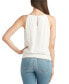 ფოტო #2 პროდუქტის Juniors' Straight-Neck Sleeveless Smocked-Hem Top