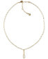 Фото #1 товара Patricia Nash gold-Tone Imitation Pearl & Pavé & Double Bead Lariat Necklace, 28" + 3" extender