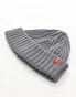 Фото #2 товара Levi's ribbed beanie with red tab logo in grey