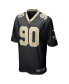Men's Bryan Bresee Black New Orleans Saints 2023 NFL Draft First Round Pick Game Jersey