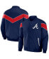 Men's Darius Rucker Collection by Navy Atlanta Braves Baseball Raglan Full-Snap Jacket