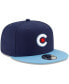 Фото #3 товара Men's Navy and Light Blue Chicago Cubs City Connect 9FIFTY Snapback Adjustable Hat
